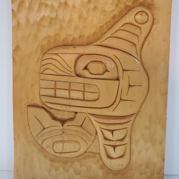 BC Carved wall hanging "Killer Whale" - Picture 1 of 4